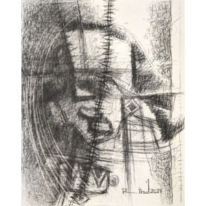 A. S. Rind, 22 x 28 Inch, Charcoal On Paper, Figurative Painting, AC-ASR-743